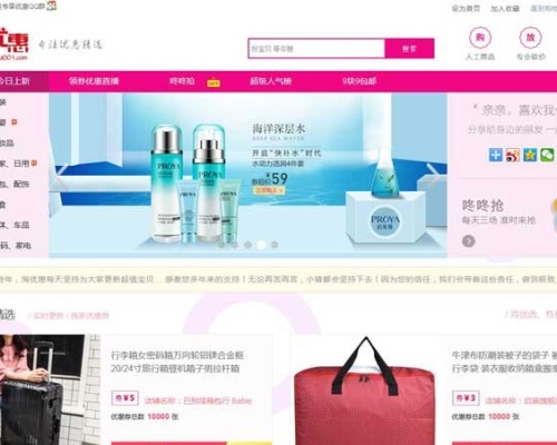 淘優(yōu)惠網網站建設